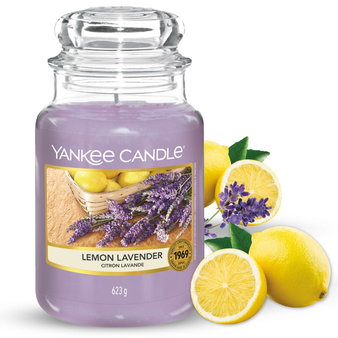 Yankee Candle® Scented Candle | Lemon Lavender Large Jar Candle | Long Burning Candles: up to 150 Hours | Gifts for Women