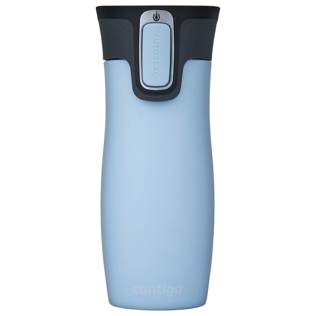 Contigo Unisex's West Loop Autoseal Thermobecher, Edelstahl Isolierbecher, Kaffeebecher to Go, BPA frei, auslaufsicherer Reisebecher mit Easy-Clean-Deckel, hält bis zu 5h Warm, 470ml., Iced Aqua