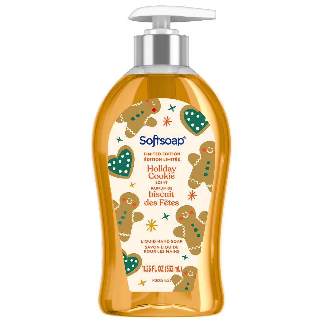 Savon liquide pour les mains Softsoap en édition limitée, Savon à mains pour la salle de bains ou la cuisine, Parfum Biscuit des fêtes, 332 ml