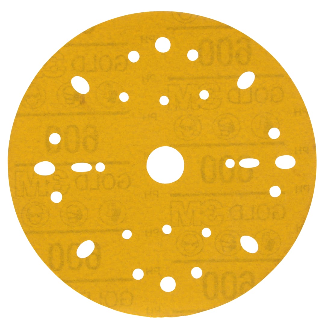 3M™ Hookit™ 288U Sarı Delikli Zımpara, 150 mm, Çok Delikli, 600, 9290