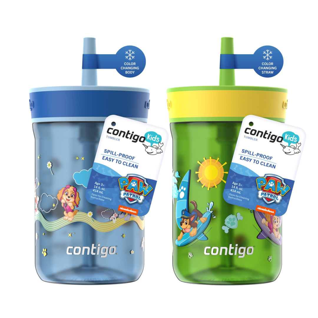 Contigo® Kids Leighton Spill-Proof Tumbler with Straw, 14 oz, 2pk