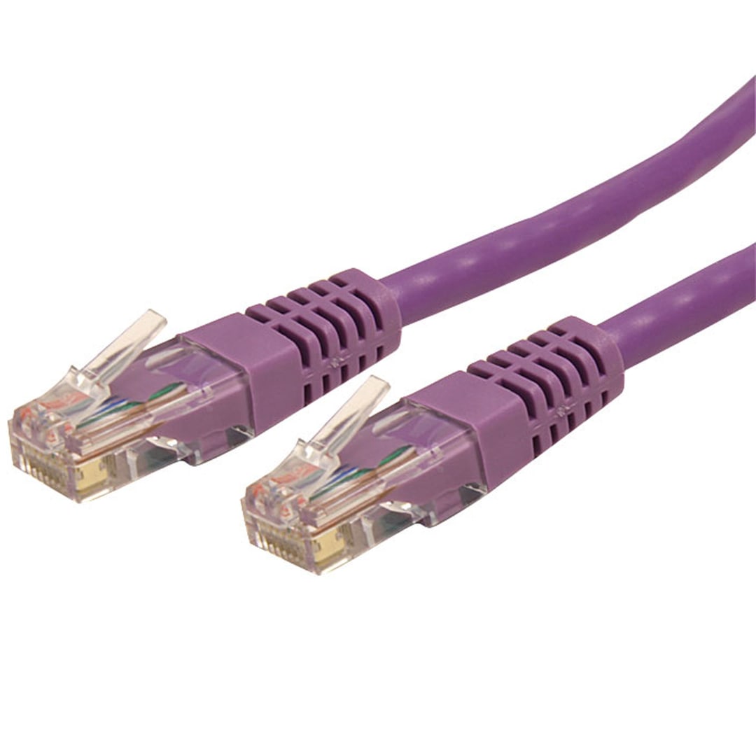 3 ft Purple Molded Cat6 UTP Patch Cable - ETL Verified