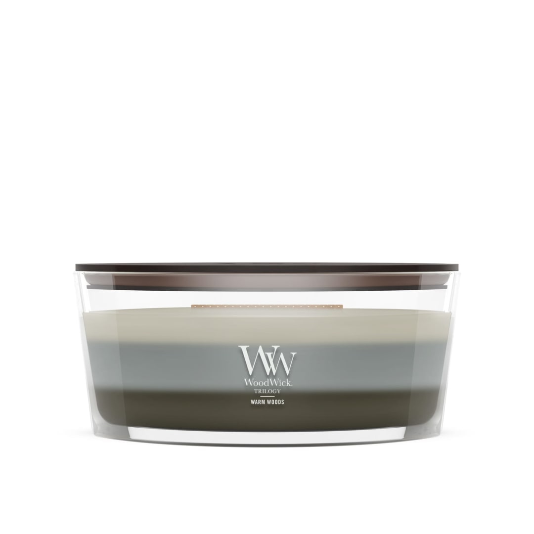 WoodWick Warm Woods Ellipse Trilogy Candle