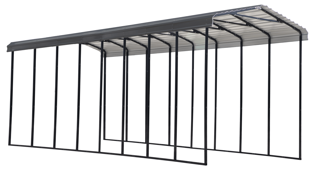 Arrow 14 x 38 x 14 ft Charcoal RV Carport
