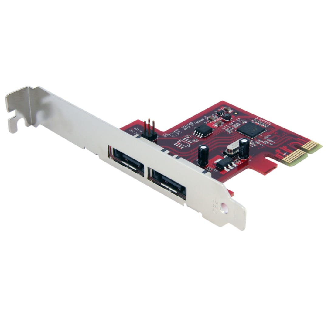 2 Port SATA Rev 3.0 600 PCIe eSATA Controller Card