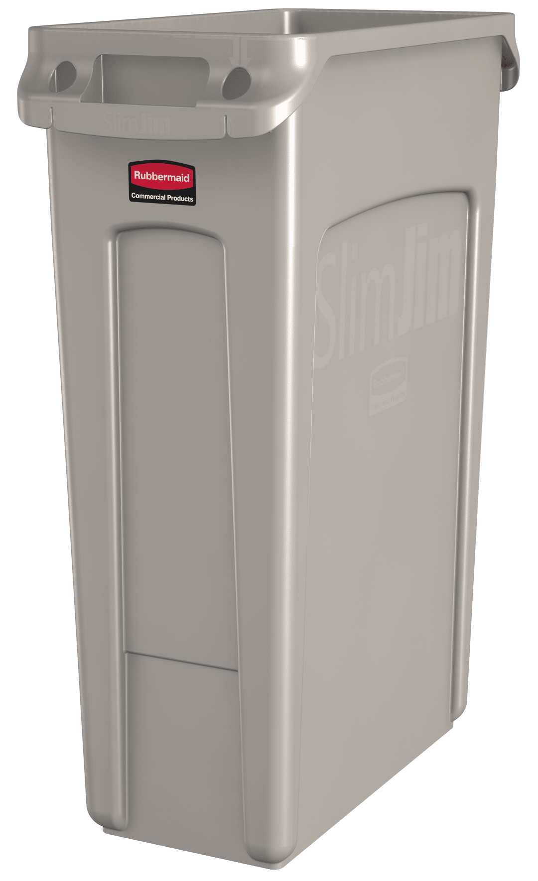 Rubbermaid Commercial Products SLIM JIM 23 GallonVented Trash Can , Beige