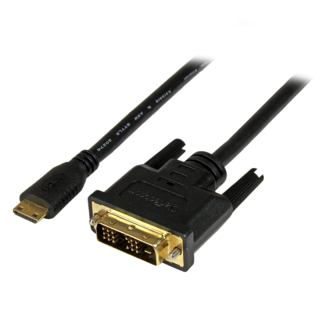 1m Mini HDMI reg to DVI D Cable M M