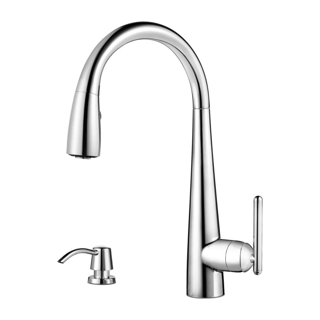 Lita 1-Handle Pull-Down Kitchen Faucet in Polished Chrome