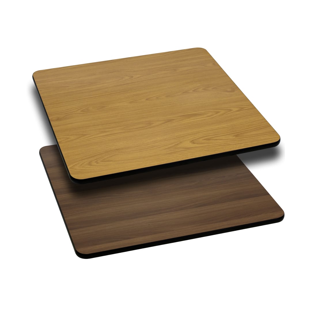 Glenbrook 24'' Square Table Top with Natural or Walnut Reversible Laminate Top
