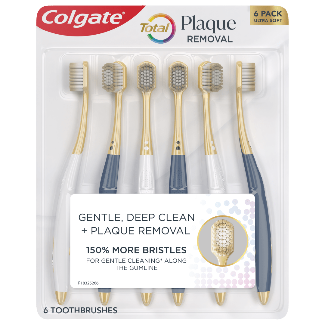 Colgate Total Plaque Removal Manual Toothbrushes, Soft, 6 ct