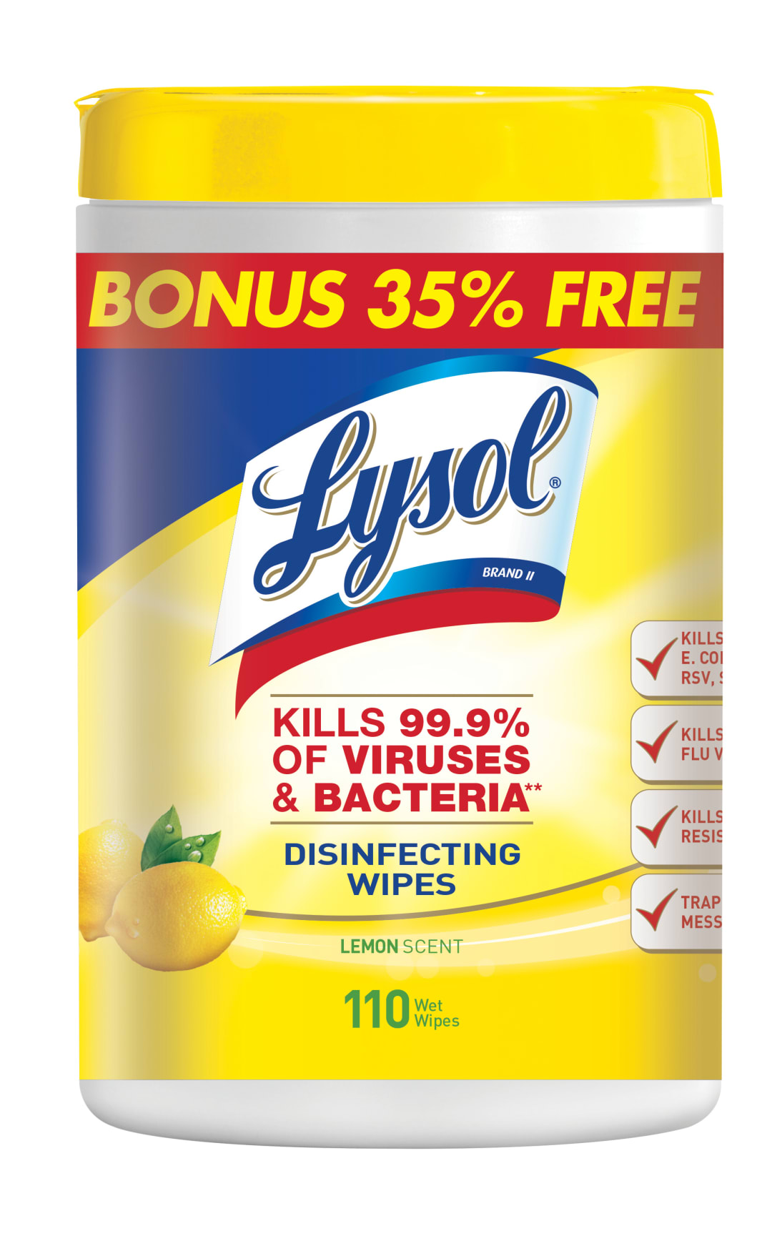 LYSOL® Disinfecting Wipes - Red Cap 6/(80+30) ct.