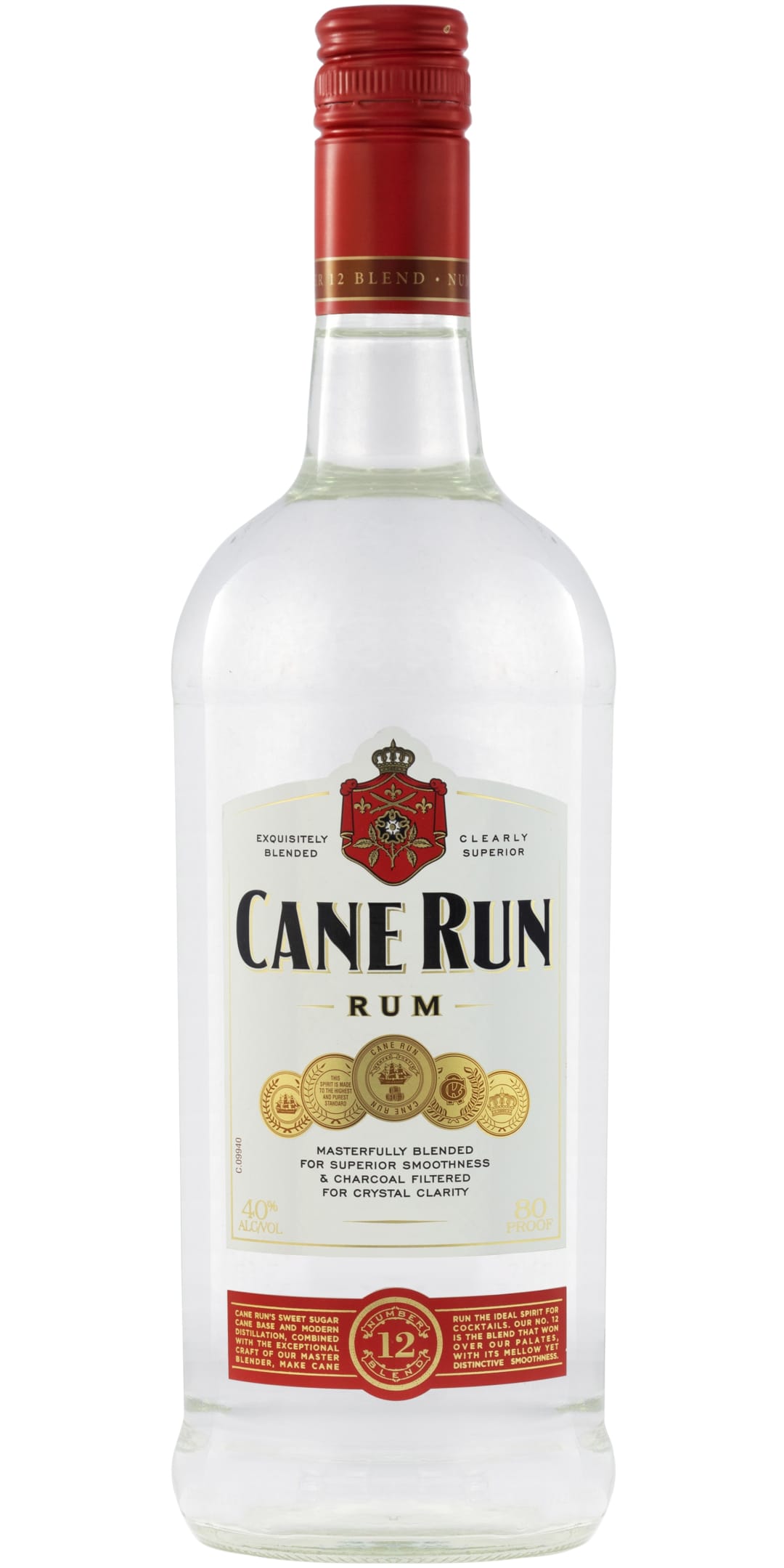 Cane Run White Rum, 1l 80 Proof
