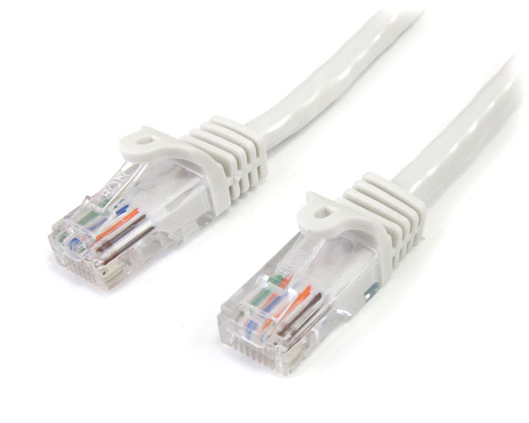 15 m White Snagless Cat5e UTP Patch Cable
