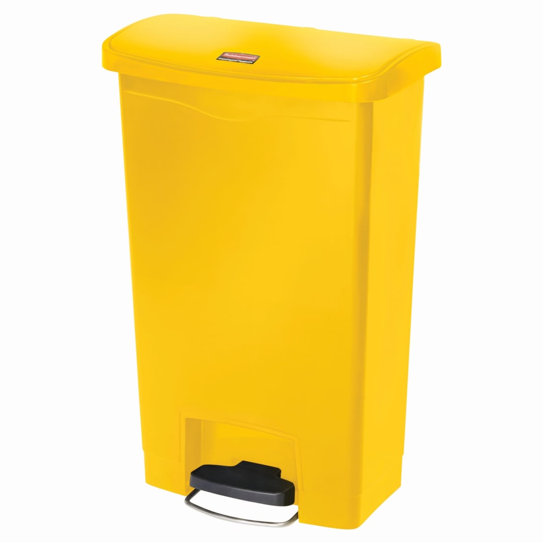 Slim Jim® 13 Gal Step On Resin Front Step Yellow