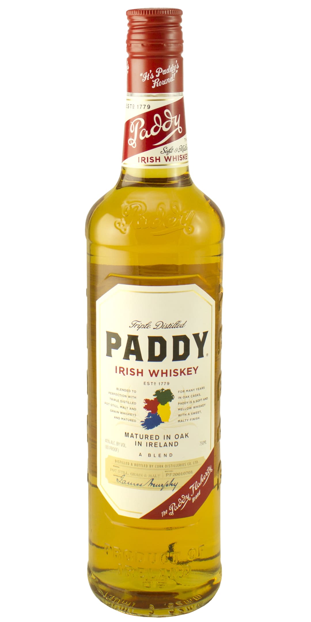 Paddy Irish Whiskey 750ml 80 Proof