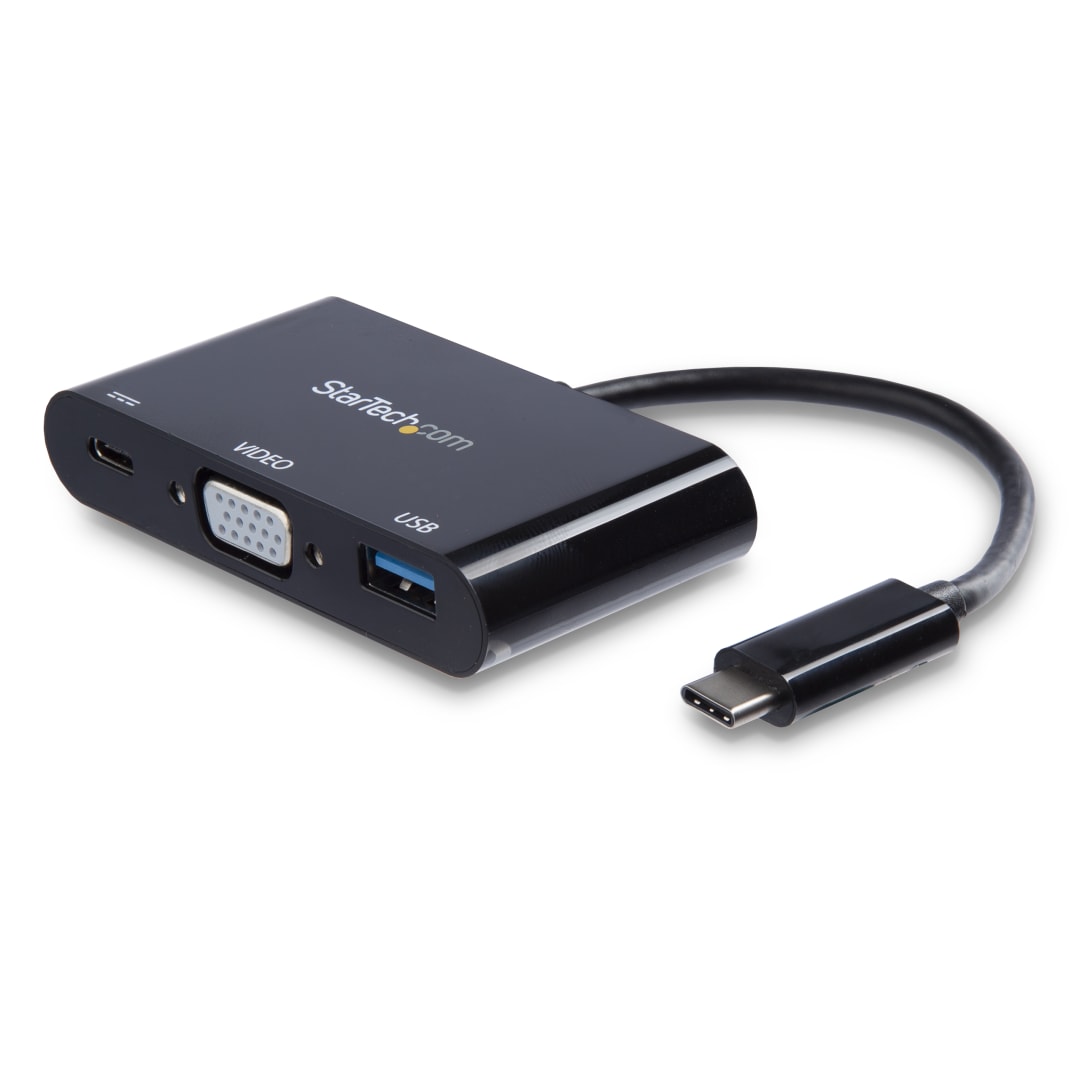USB Type-C to VGA Adapter with PD and USB Port