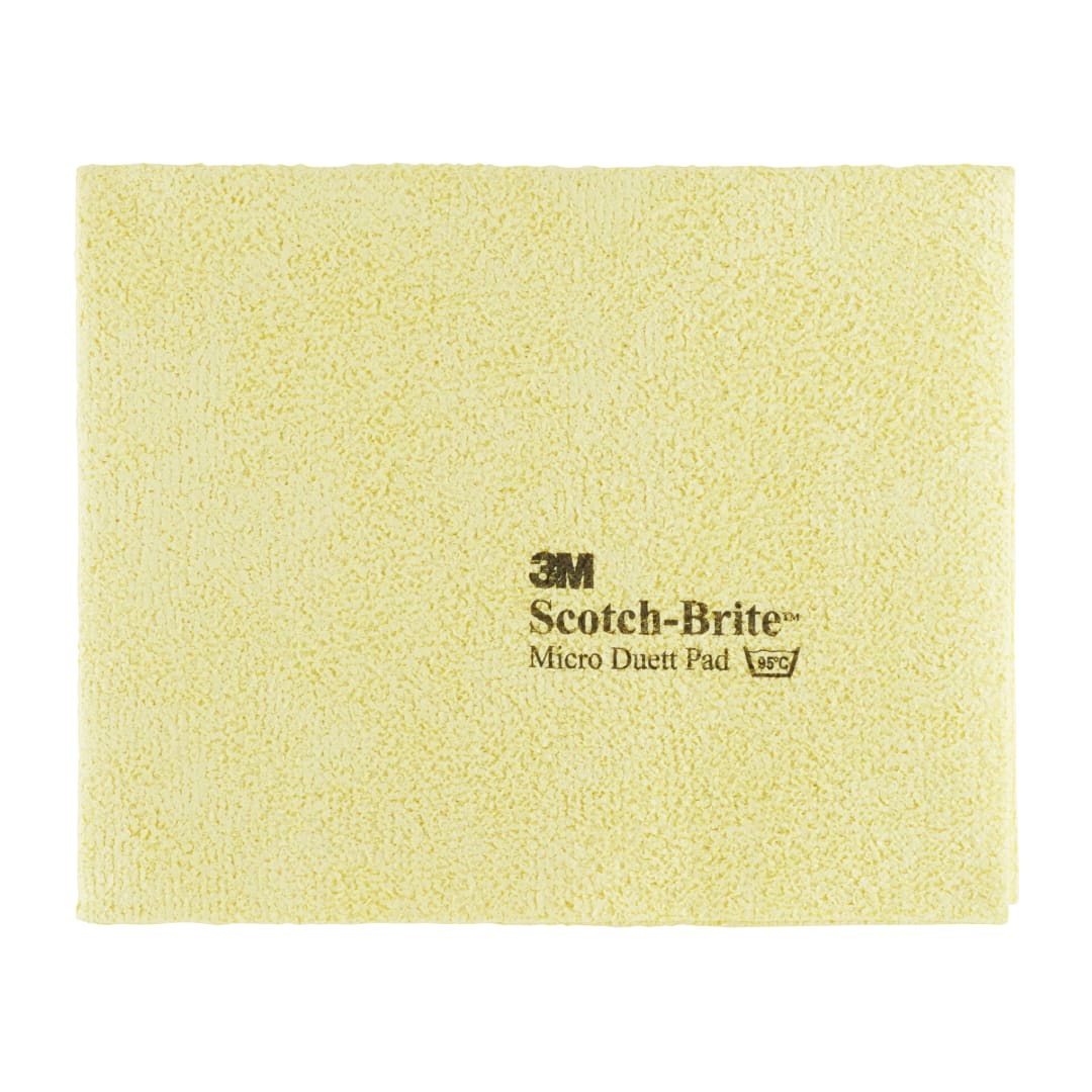3M™ Scotch-Brite™ Micro Duett Mikrofasertuch, Gelb, ohne Aufdruck, 32 x 40 cm, 20 x 5 Stück / Karton