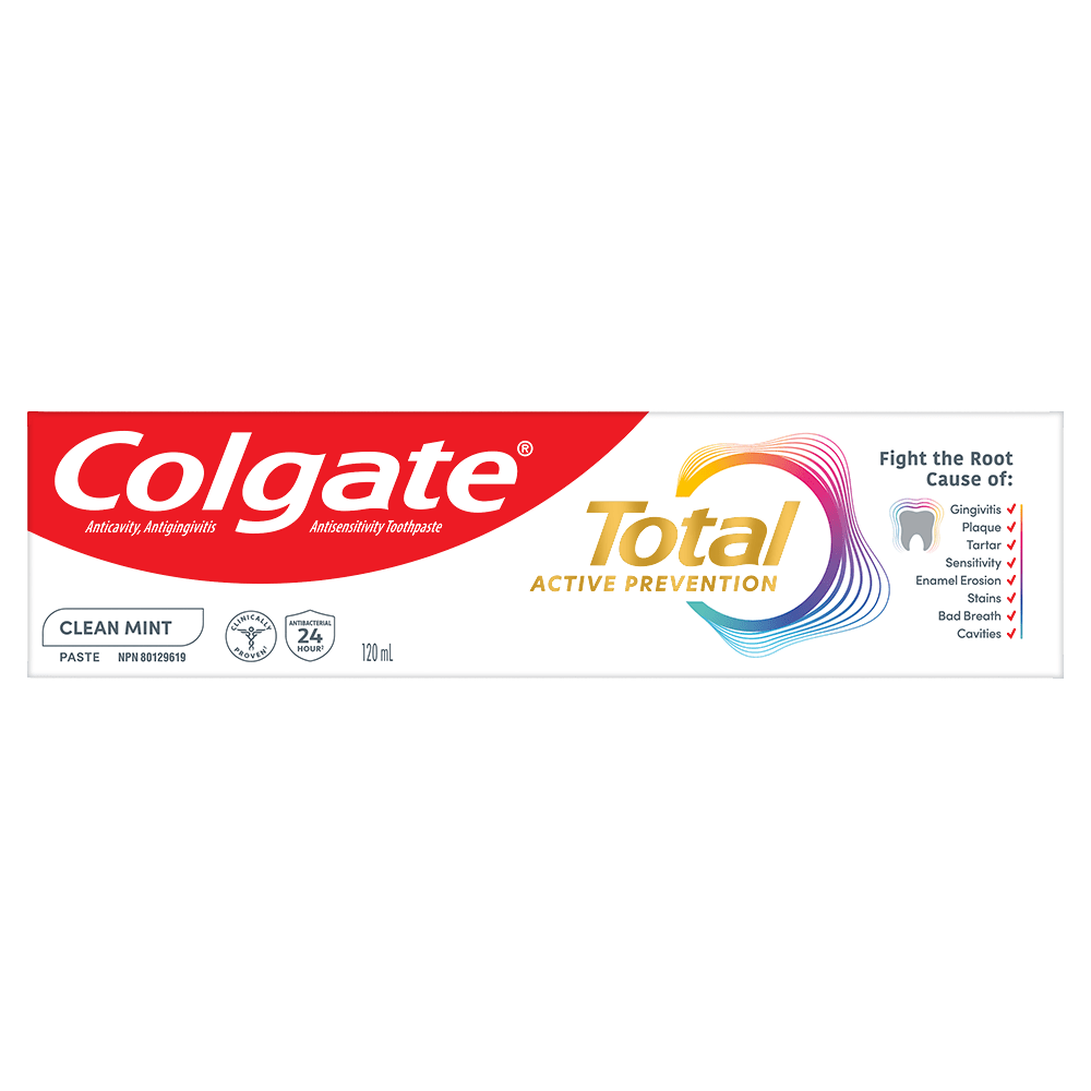 Colgate Total Active Prevention Clean Mint Toothpaste, 120 mL