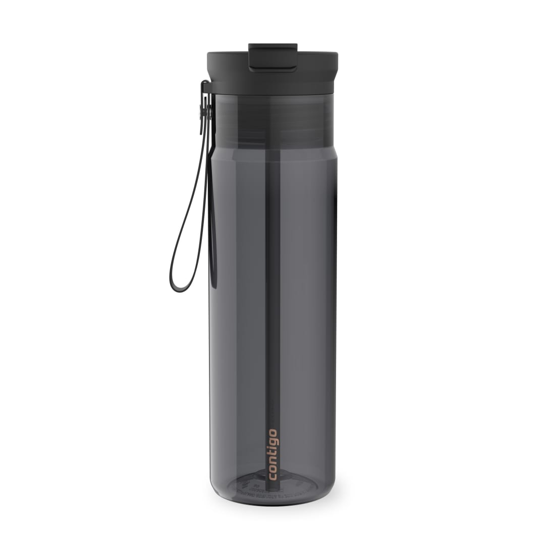 Contigo DualSip Plastic Water Bottle with 2-Way Lid and Carrying Strap, 28 oz (828 ml)