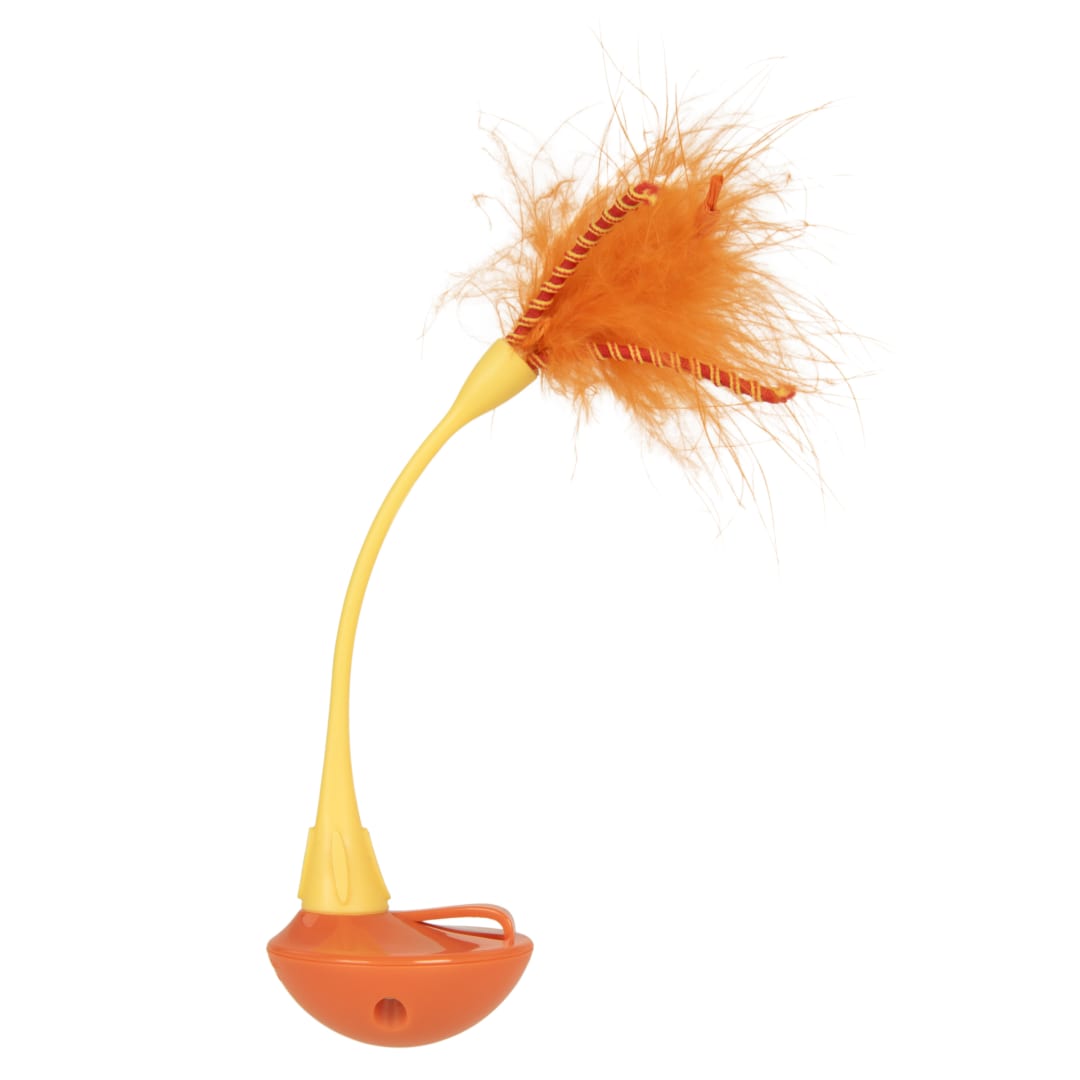 SmartyKat Tip ‘N Dip Cat Toy, Prey Drive Toy, Orange, Small