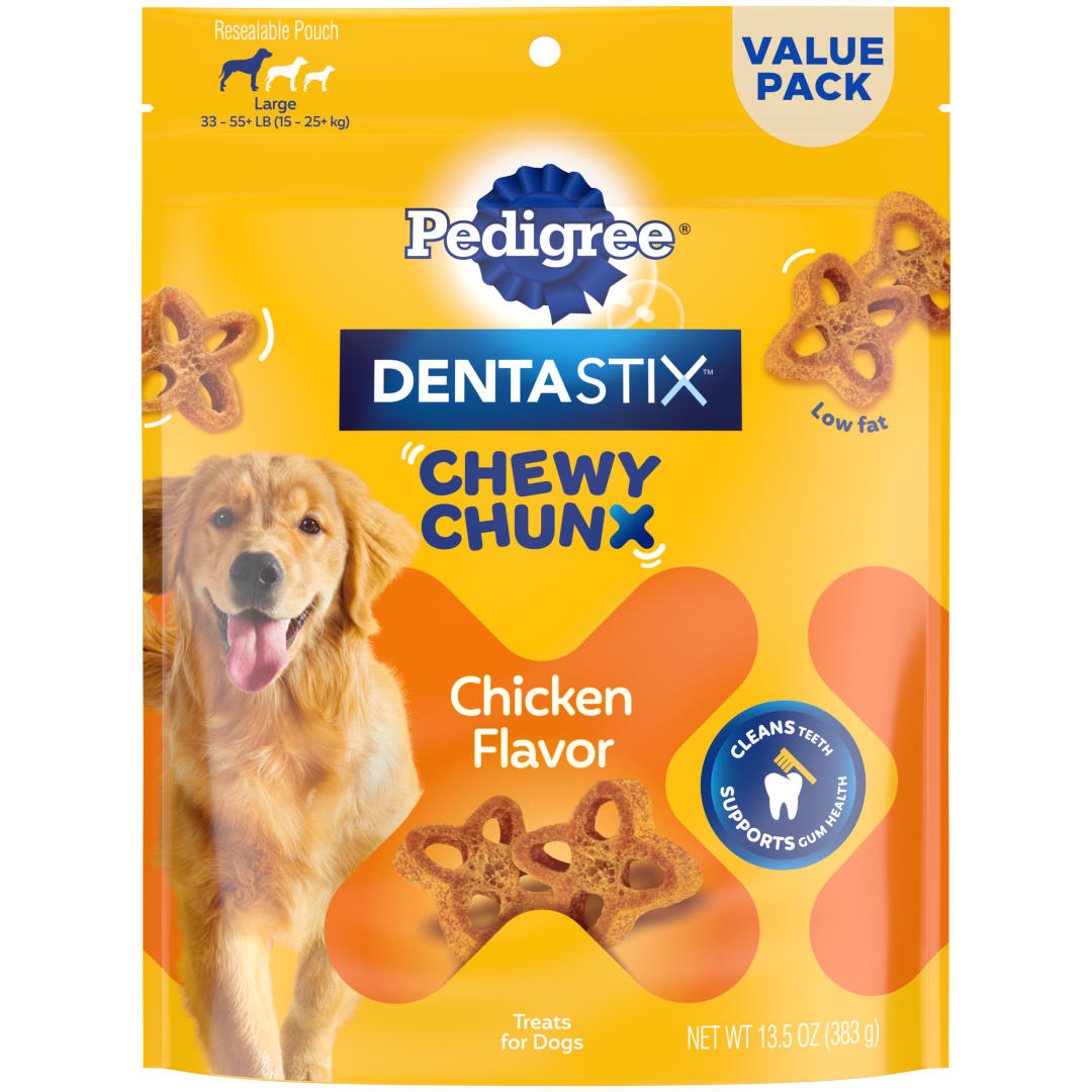 PEDIGREE DentaStix Chewy Chunx Dental Treats, Large Dog – 13.5 oz