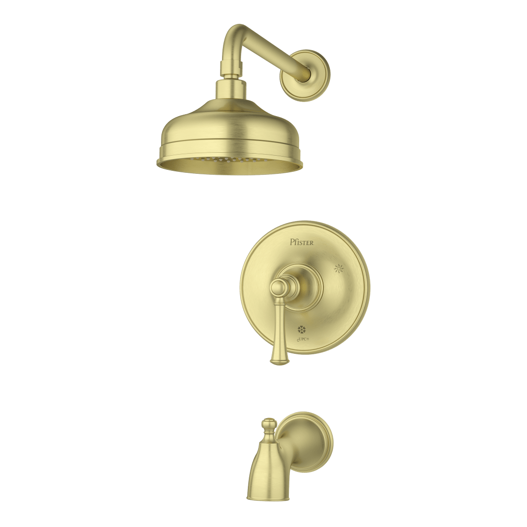 Tisbury Tub & Shower Trim in Brushed Gold