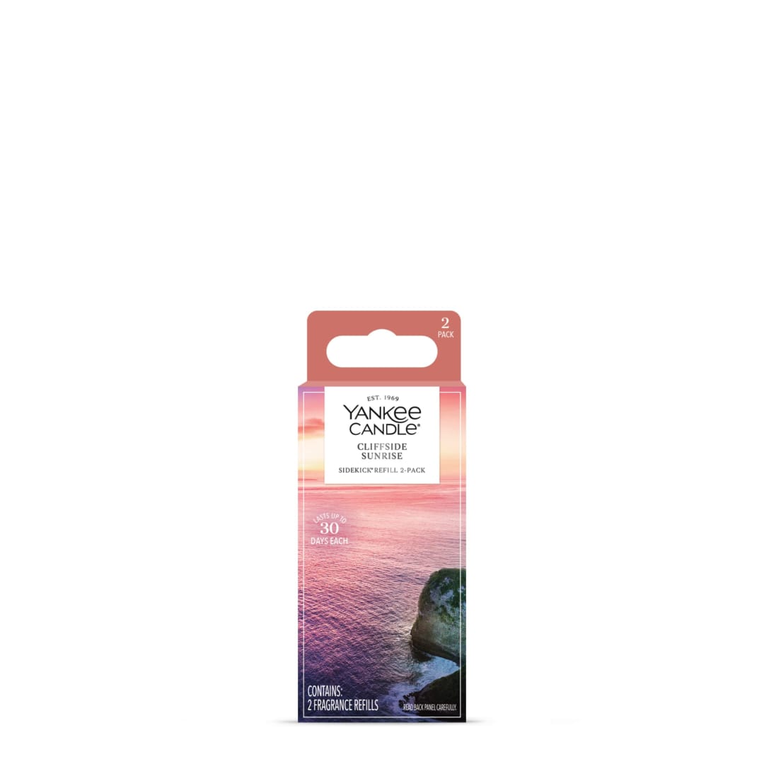 Yankee Candle Sidekick Collection Fragrance Refill, 2 Pack, Cliffside Sunrise, Car Air Freshener