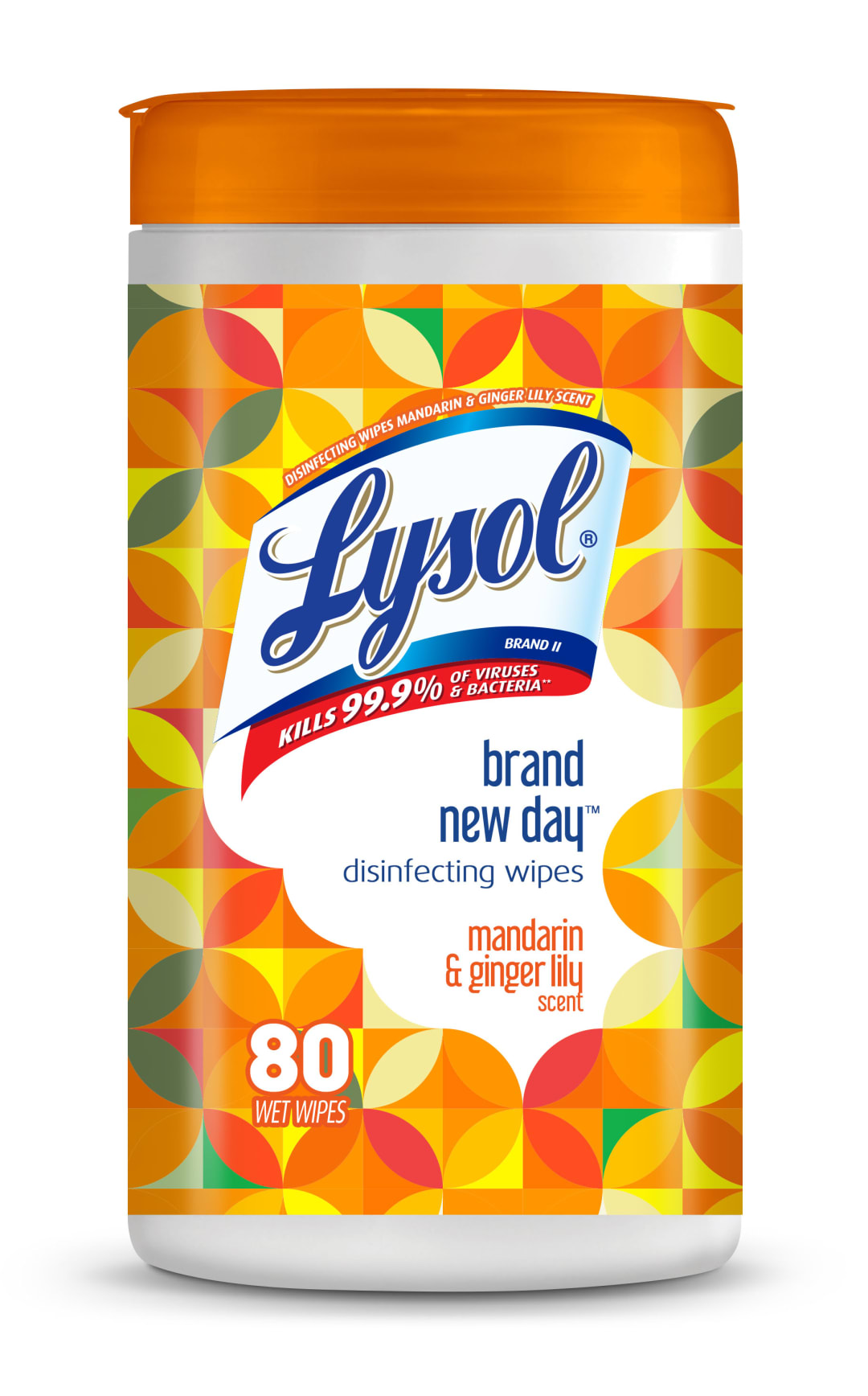 LYSOL® Disinfecting Wipes - Brand New Day™ Mandarin & Gingerlily 6/80 ct.