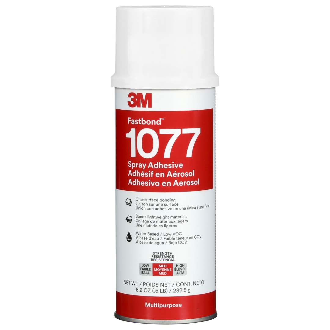 3M™ Fastbond™ Su Bazlı Çok Amaçlı Yapıştırıcı 1077, Düşük VOC <%6, Nötr, Net Ağırlık 8,2 oz, 6 Kutu/Koli
