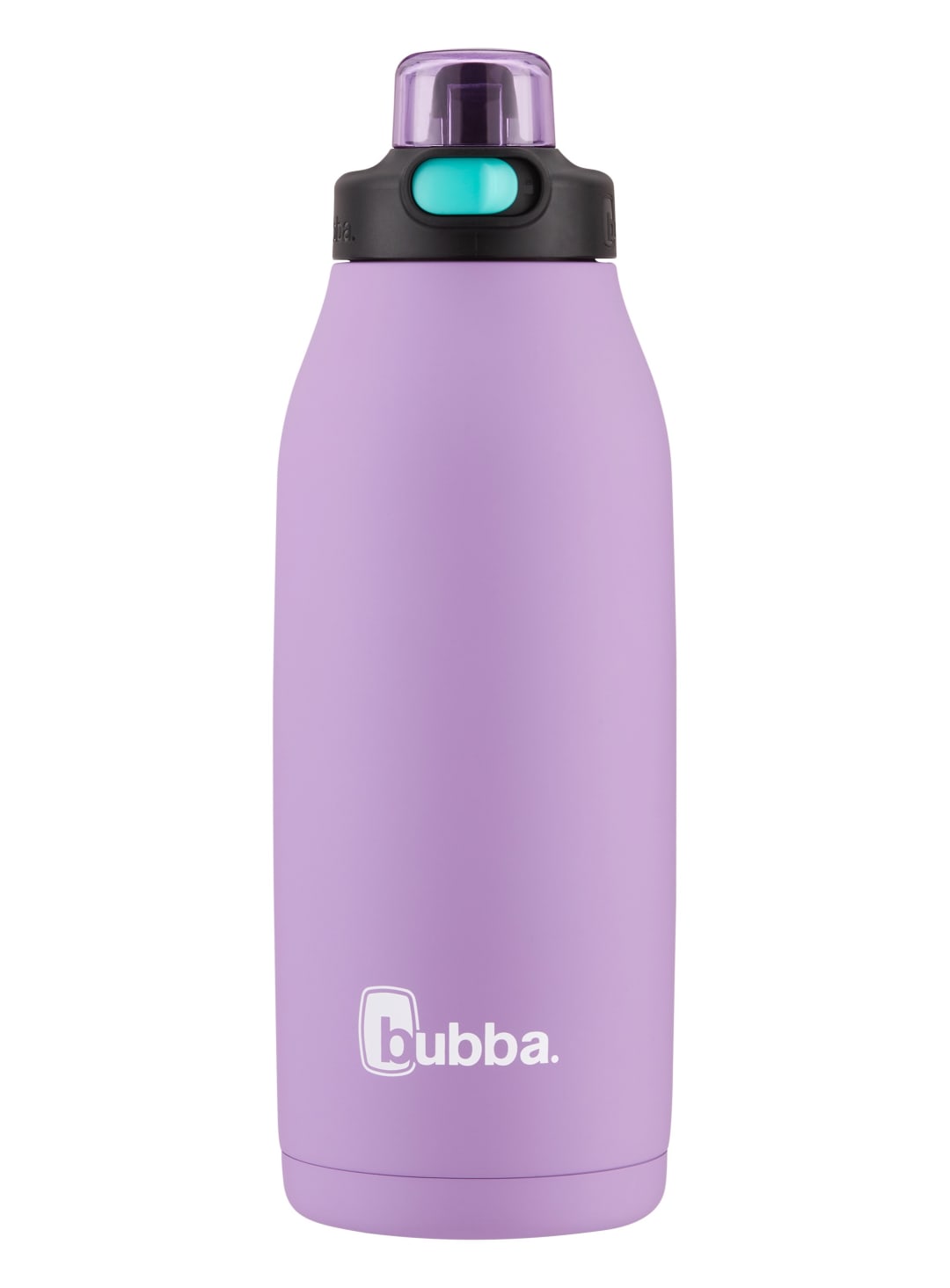 bubba® Radiant Stainless Steel Water Bottle with Push-Button Straw Lid 40oz., Dark Lavender Rubberized