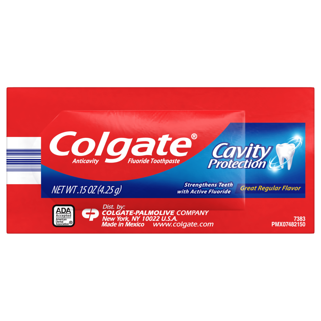 Colgate Cavity Protection Toothpaste with Fluoride, Great Regular Flavor - .15 Ounce Sachet