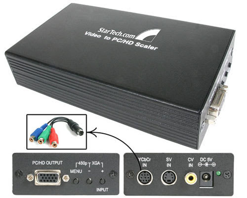 Component / Composite / S-Video to VGA / HDTV Scaler / Converter