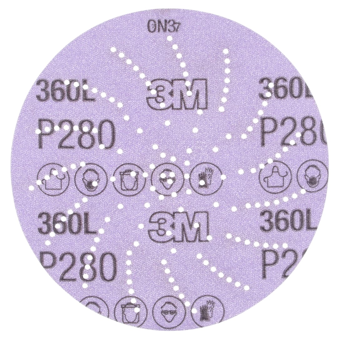 3M™ Hookit™ Clean Sanding Disc 360L, P280, 5 in, Die 500LG