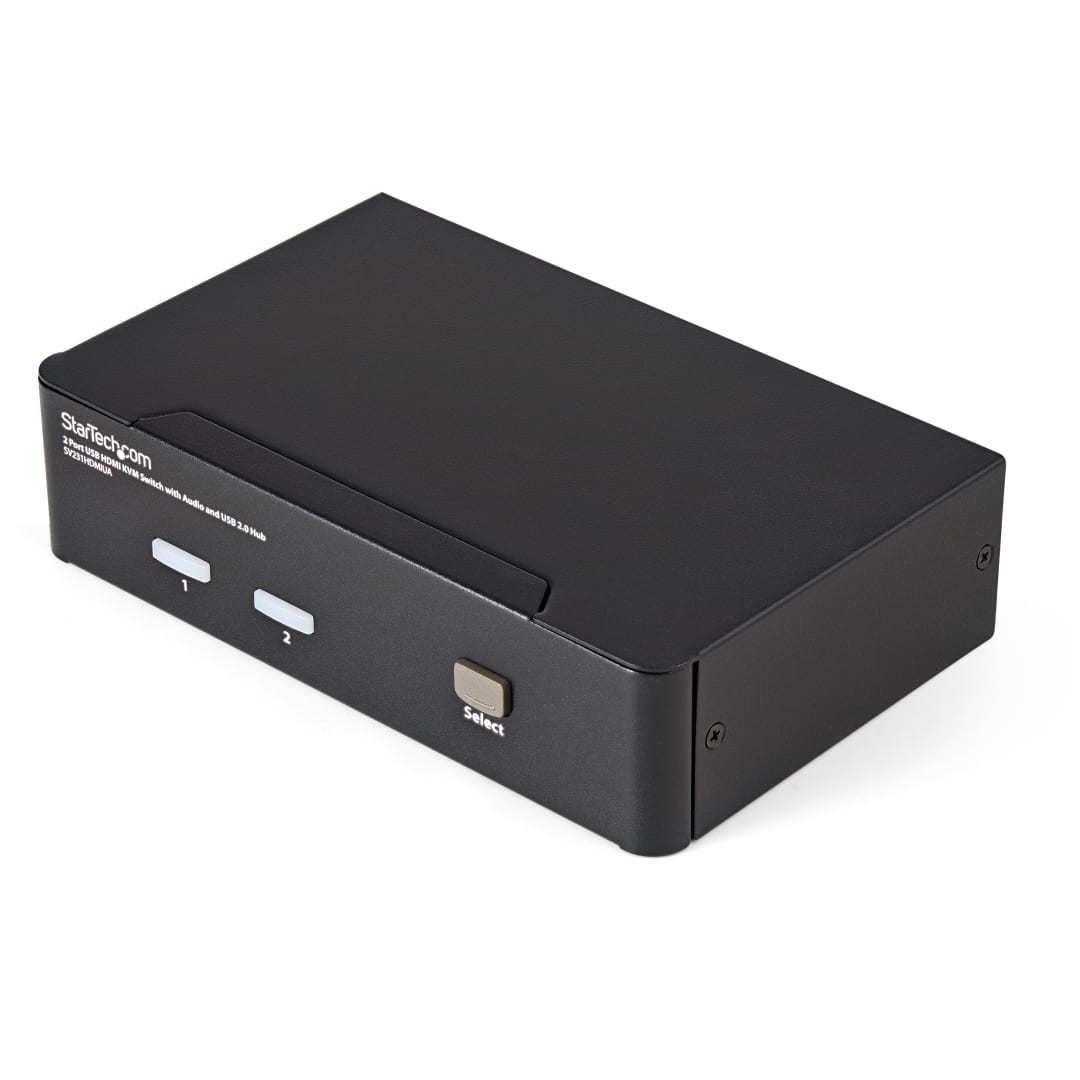 2 Port USB HDMI KVM Switch with Audio and USB 2 0 Hub