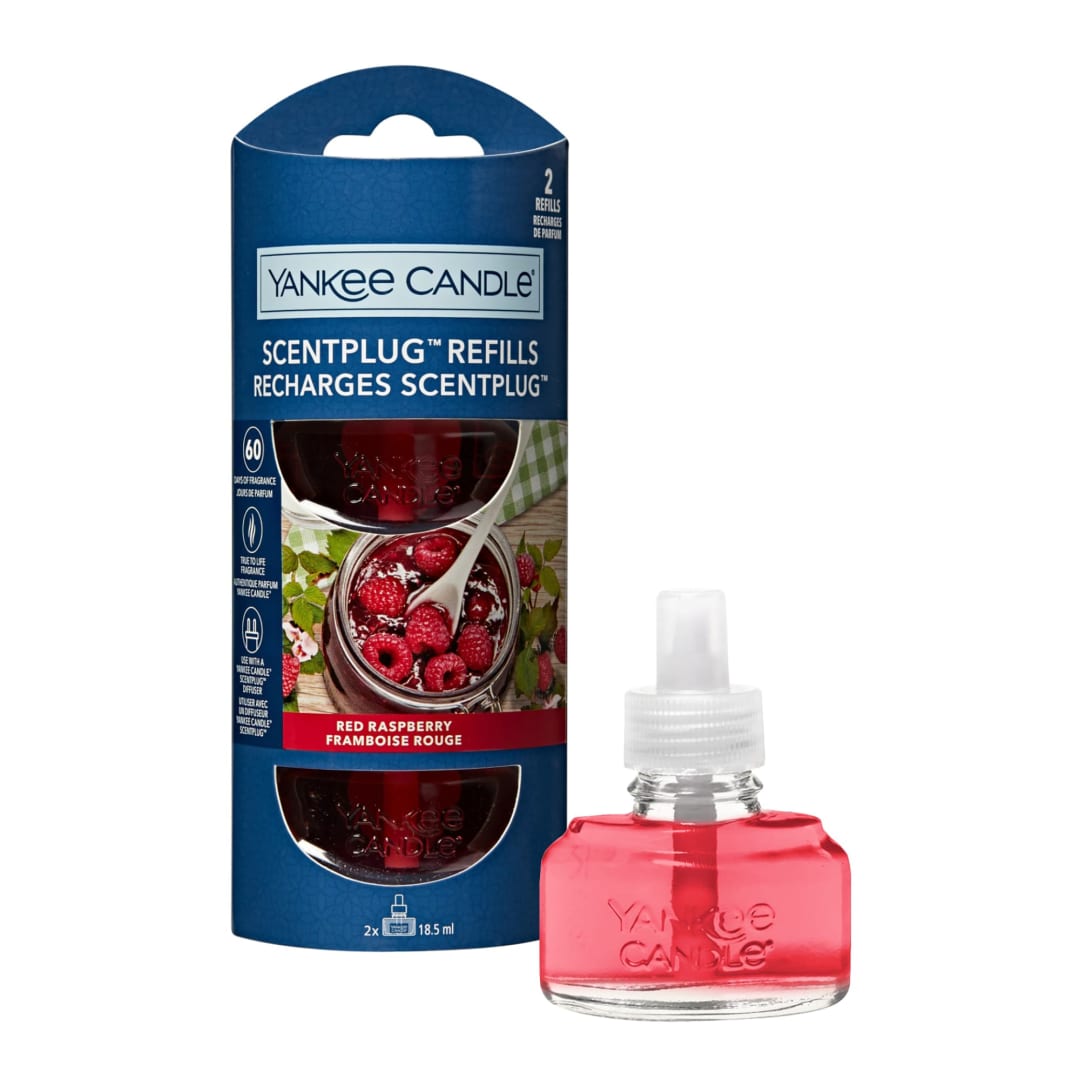 Yankee Candle® ScentPlug Fragrance Refills | Red Raspberry Plug in Air Freshener Oil | Up to 60 Days of Fragrance | 2 Count