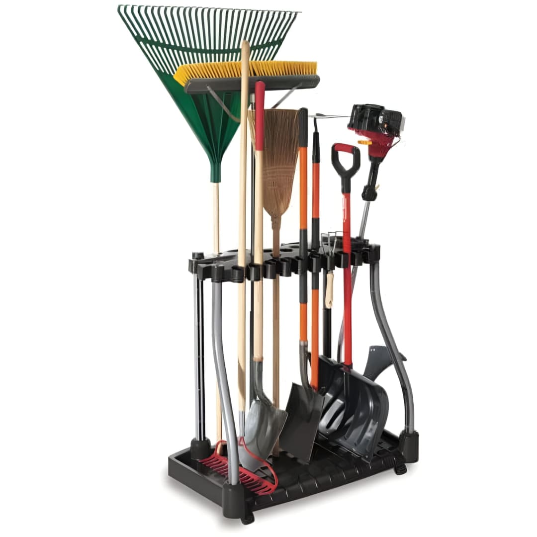 Rubbermaid Garage Tool Tower Rack, Black