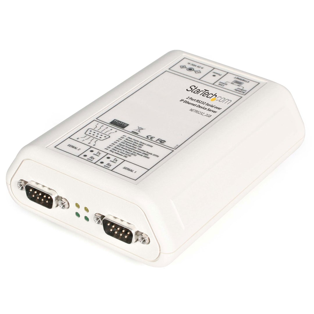 2-Port RS-232 to Ethernet Adapter