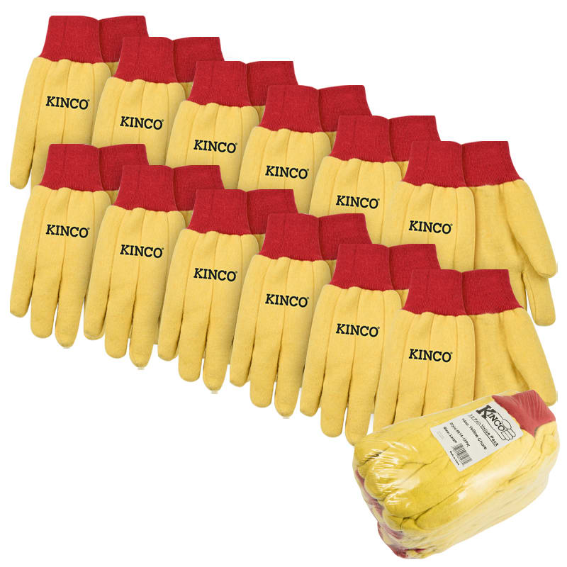 12-Pair 14 oz Yellow Chore Multi-Pack