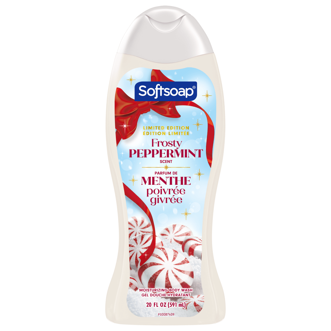 Softsoap Peppermint Dazzle Limited Edition Moisturizing Body Wash, Peppermint Scent, 20 oz Bottle