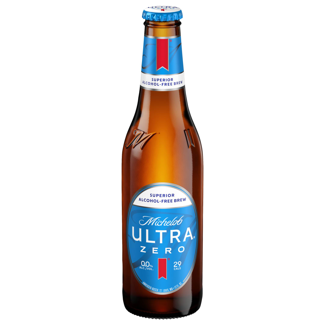 Michelob ULTRA ZERO Non-Alcoholic American Lager Beer 12 fl oz Glass Bottle