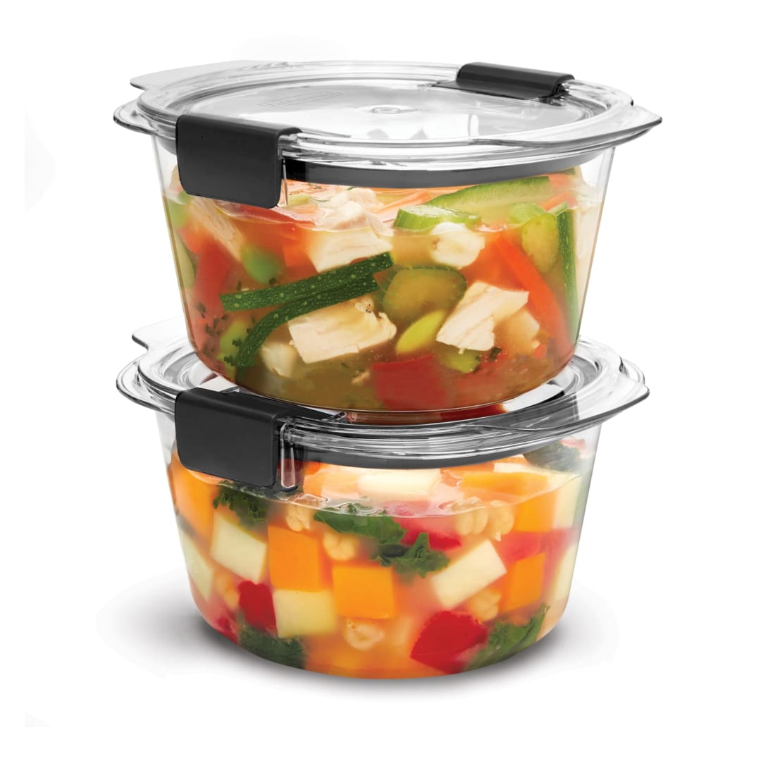Rubbermaid Brilliance 3.5-Cup Round Food Storage Container, 2 Pack