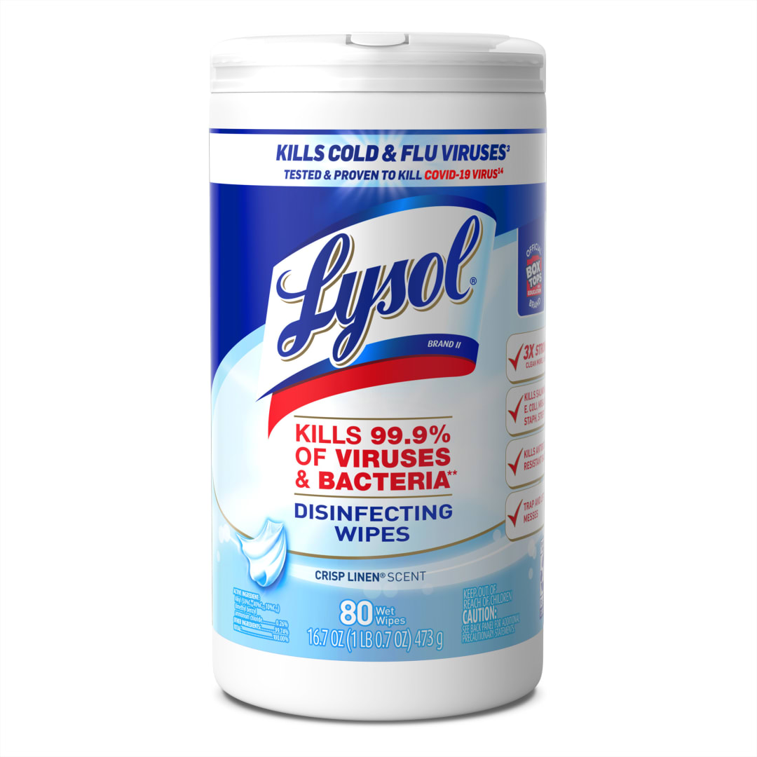 LYSOL® Disinfecting Wipes - Crisp Linen® 6/80 ct.