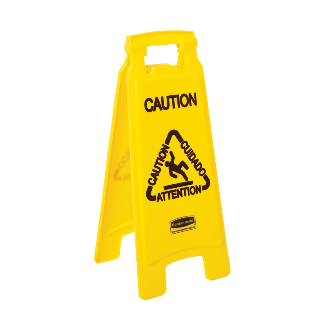 FLOOR SIGN CAUTION 26IN/66CM YEL