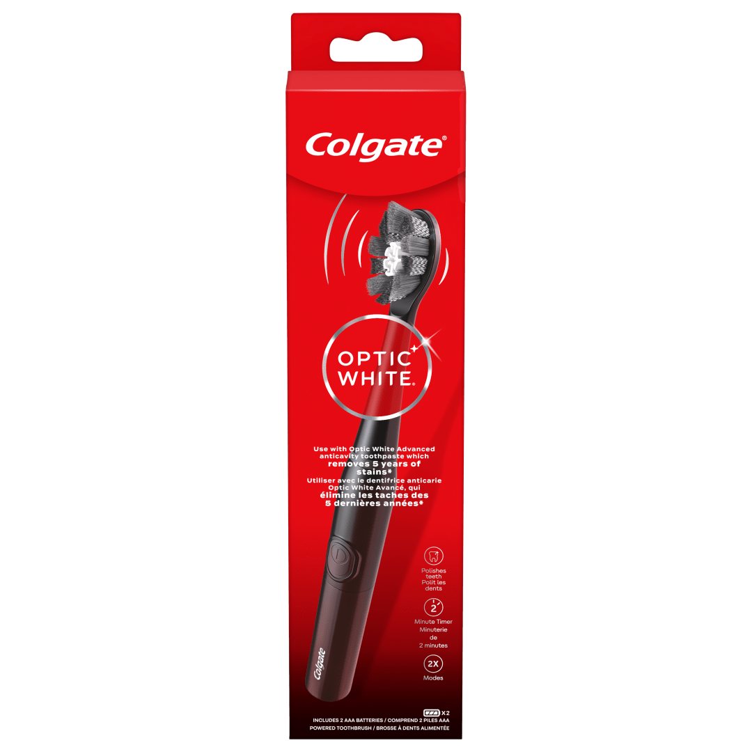 Colgate Optic White Pro Series Sonic Battery Powered Toothbrush, Black