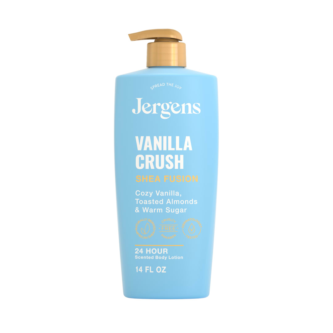 Jergens Shea Fusion Vanilla Crush Body Lotion, Dry Skin, 14 fl oz