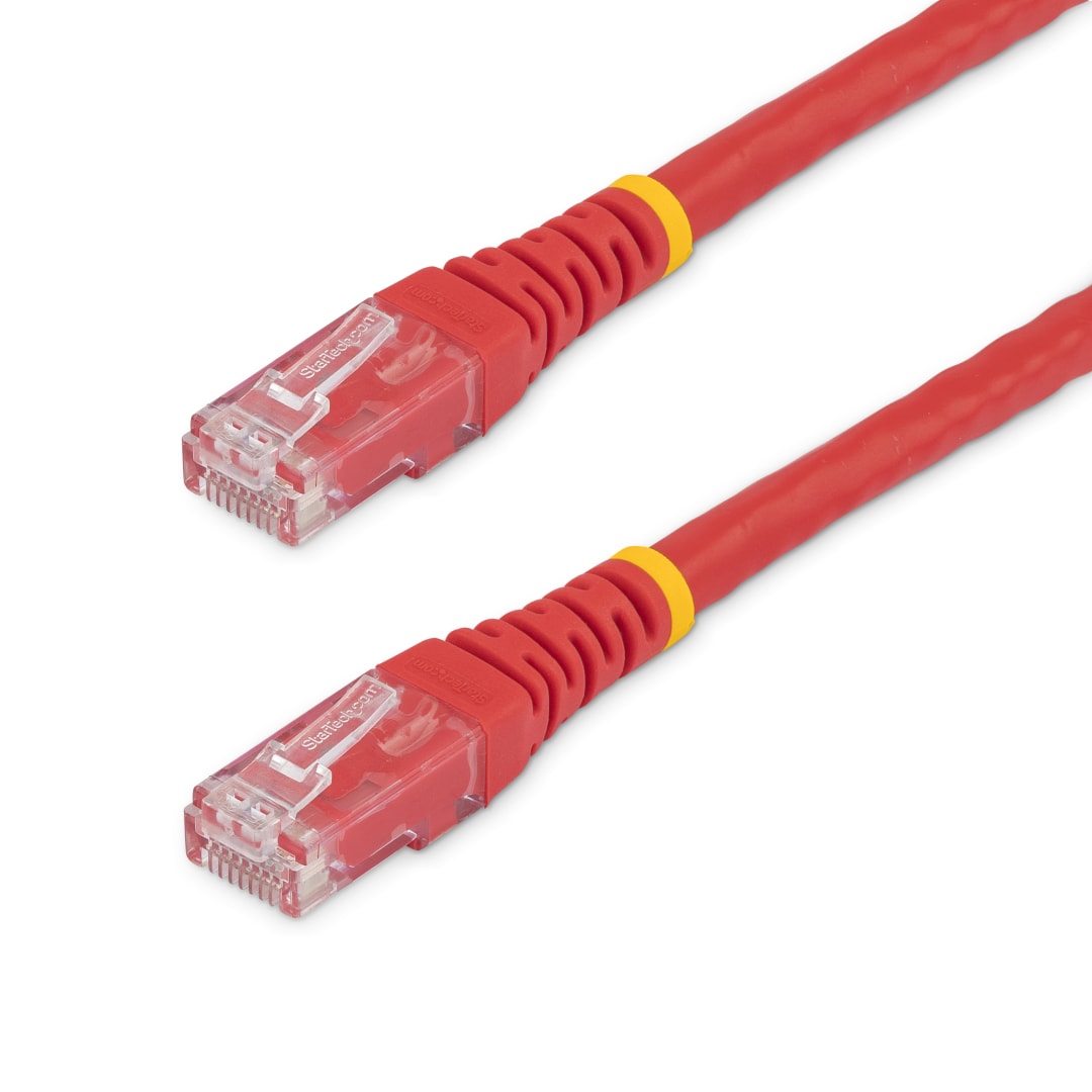 10 ft Red Molded UTP Cat6 Patch Cable