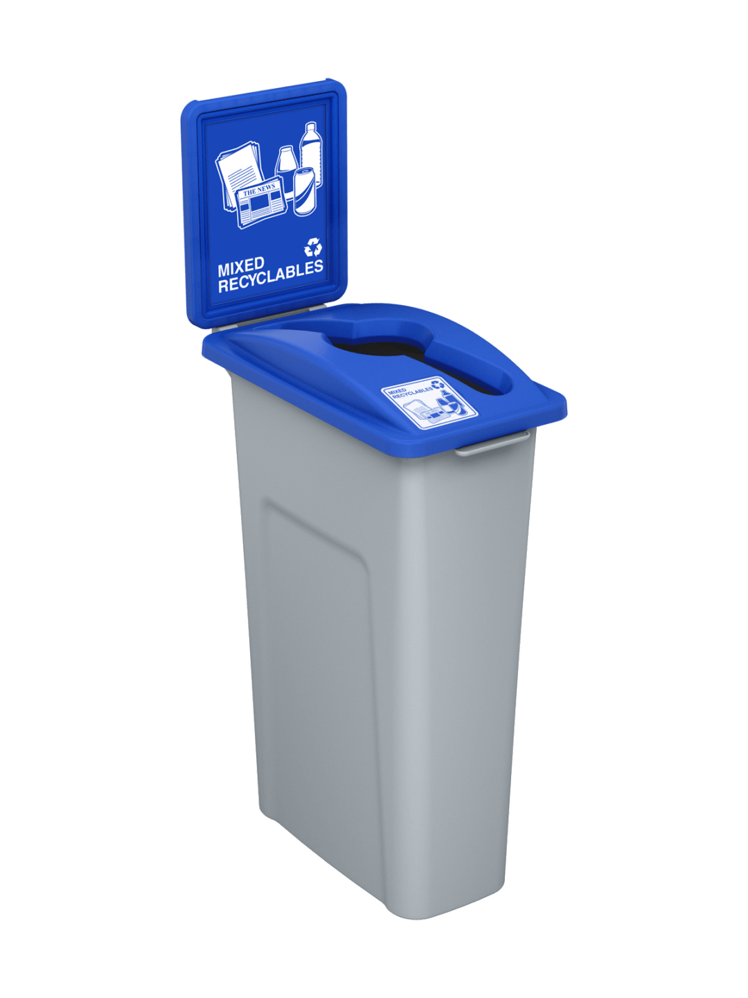 WASTE WATCHER - Single - Kit - Mixed Recyclables - Mixed - Grey-Blue-Blue
