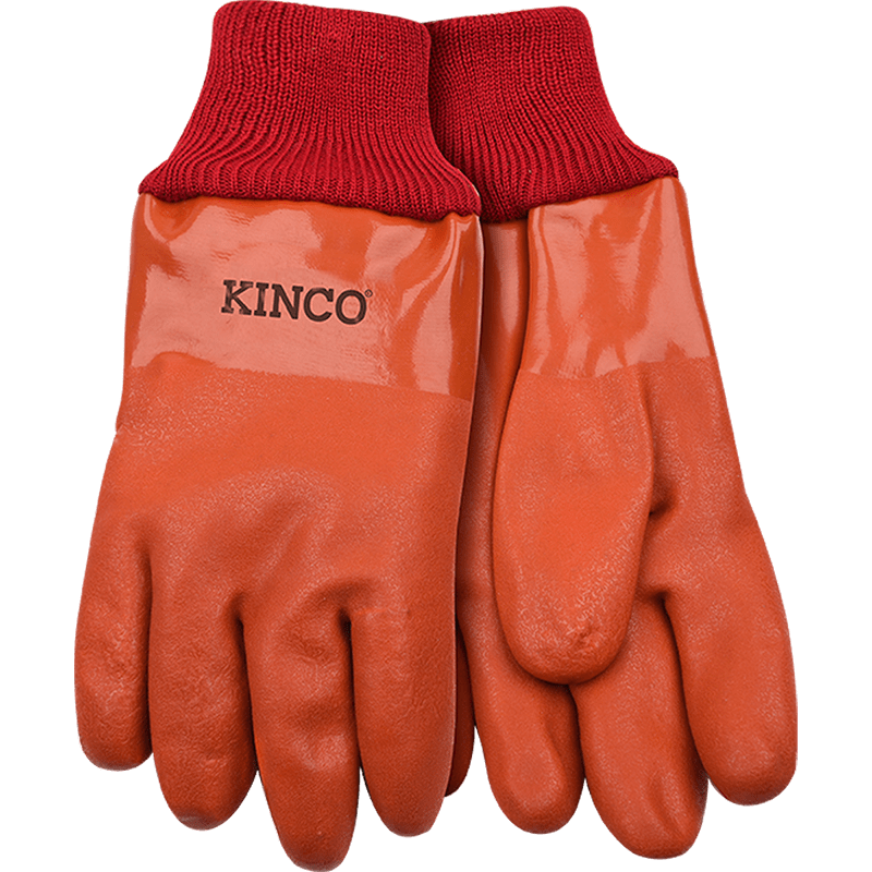 Lined Sandy Finish PVC with Knit Wrist