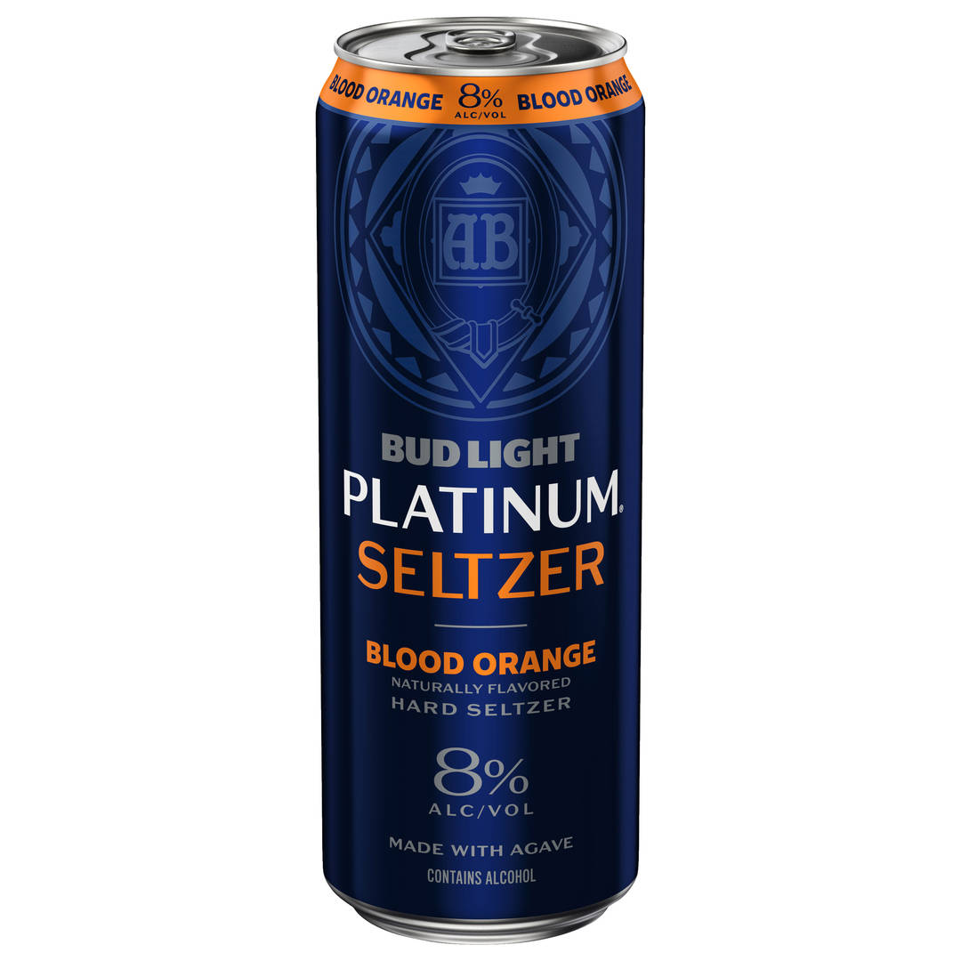 Bud Light Platinum Seltzer Blood Orange 25 oz Single CAN 8ABV 206 Diameter - Gloss Varnish