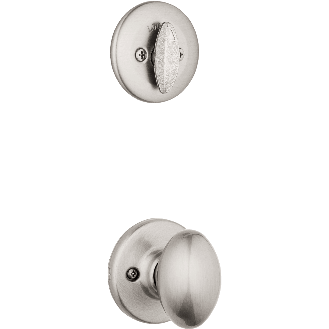 604 Single Cylinder Interior Pack w/Aliso Knob for Kwikset Series Handlesets in Satin Nickel